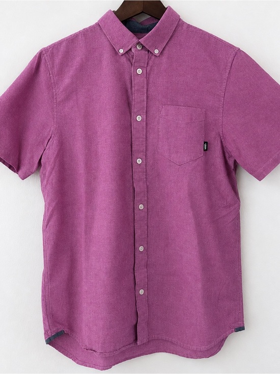 Vans Other - Vans Shirt Classic Fit Short Sleeve Button Down 100% Cotton Chambray Men’s Small
